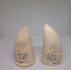 Vintage hand carved salt and pepper shakers